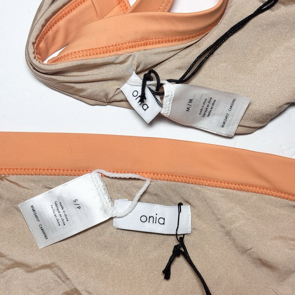ONIA Lina / Leila Bikini | Tan & Orange S / M European Luxury Resort Travel - Picture 8 of 8